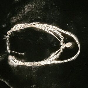 Triple layer Napoleon charm necklace